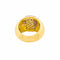 Bague 54 Bague godronnée en or jaune 750 et diamants 58 Facettes 36039