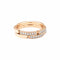 Bague 51 Cartier - Alliance Maillon Panthère deux rangs en or rose 750 et diamants 58 Facettes 36058