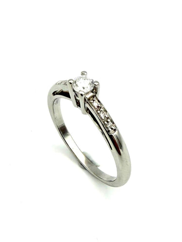 Bague 50 Mauboussin - Bague solitaire en or blanc 18k, diamants 58 Facettes MAUBOUSSIN BG 1054