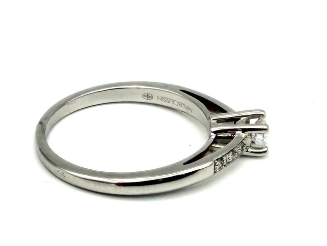 Bague 50 Mauboussin - Bague solitaire en or blanc 18k, diamants 58 Facettes MAUBOUSSIN BG 1054