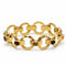 Bracelet Bracelet Tank en or jaune 750‰, pierres de couleur 58 Facettes 260049SP