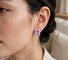 Boucles d'oreilles Boucles d’oreilles - Or blanc 18 carats, diamants et saphirs roses naturels 58 Facettes OR-001