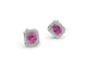 Boucles d'oreilles Boucles d’oreilles - Or blanc 18 carats, diamants et saphirs roses naturels 58 Facettes OR-001