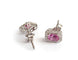 Boucles d'oreilles Boucles d’oreilles - Or blanc 18 carats, diamants et saphirs roses naturels 58 Facettes OR-001