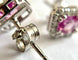 Boucles d'oreilles Boucles d’oreilles - Or blanc 18 carats, diamants et saphirs roses naturels 58 Facettes OR-001