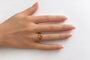 Bague 51 Bague double liens en or jaune 18k avec diamants 58 Facettes LP1960/RUNB