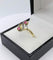 Bague 57 Bague ancienne Toi et moi en or 18k, rubis et diamants taille rose 58 Facettes AX/1/84/94/B