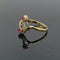 Bague 57 Bague ancienne Toi et moi en or 18k, rubis et diamants taille rose 58 Facettes AX/1/84/94/B