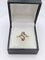 Bague 57 Bague ancienne Toi et moi en or 18k, rubis et diamants taille rose 58 Facettes AX/1/84/94/B