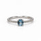 Bague 52.5 Bague en or blanc 750 avec aigue-marine et diamants 58 Facettes 260256R