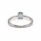 Bague 52.5 Bague en or blanc 750 avec aigue-marine et diamants 58 Facettes 260256R