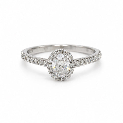 Bague 48 Tiffany & Co. - Bague solitaire Soleste en platine 950‰ 58 Facettes 260258R