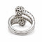 Bague 54 Bague Toi & Moi marguerites en or blanc et diamants 58 Facettes 260252R