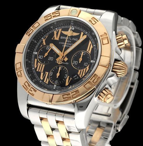 Montre Breitling - Montre Chronomat 44 CB0110 en or rose et acier, 2013 58 Facettes BTL/CHM/243