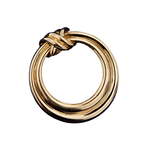 Broche Tiffany & Co. - Broche ronde nœud en or jaune 18 ct 58 Facettes 39787