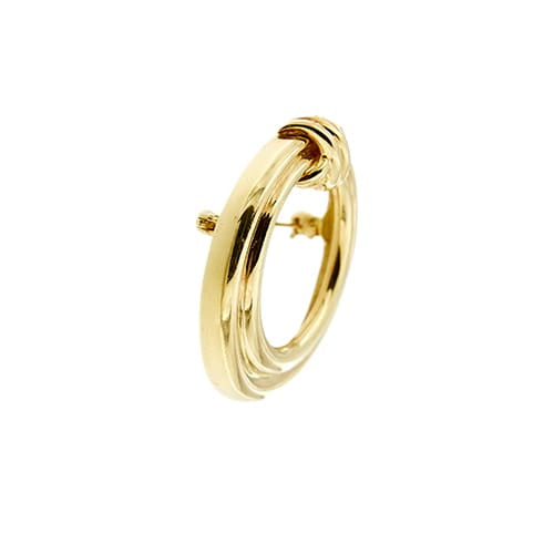 Broche Tiffany & Co. - Broche ronde nœud en or jaune 18 ct 58 Facettes 39787