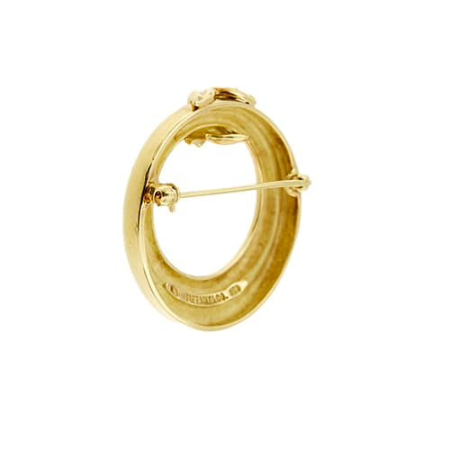 Broche Tiffany & Co. - Broche ronde nœud en or jaune 18 ct 58 Facettes 39787