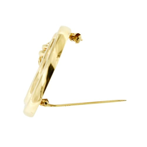 Broche Tiffany & Co. - Broche ronde nœud en or jaune 18 ct 58 Facettes 39787