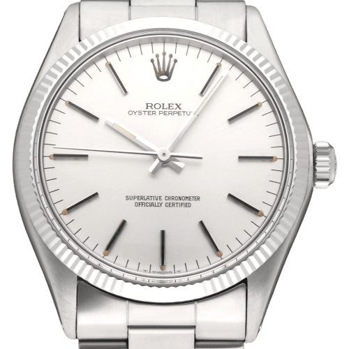 Montre Rolex Oyster Perpetual 34 - Montre automatique en acier, réf. 1005, 1978 58 Facettes ROL/OOP/257