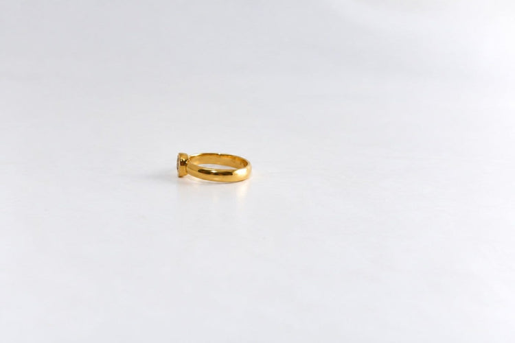 Bague 54.5 Bague solitaire en or jaune 18k avec diamant taille brillant 58 Facettes LP1948/AULB