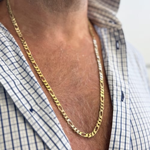 Collier Chini - Collier maille Figaro en or jaune 18 ct 58 Facettes 37411