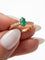 Bague 54 Collection Navette - Bague en or jaune 18 kt, émeraude marquise et pavé de diamants 58 Facettes AN-002