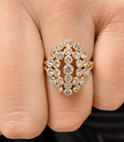 Bague 50 Cartier - Bague vintage en or 18 carats et diamants 58 Facettes Ctv