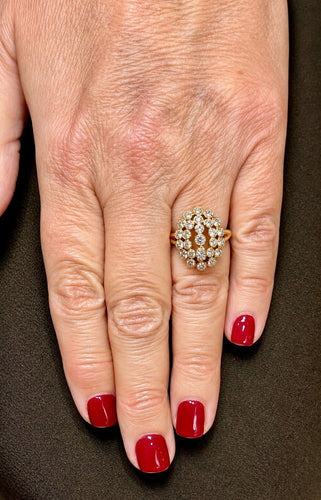 Bague 50 Cartier - Bague vintage en or 18 carats et diamants 58 Facettes Ctv