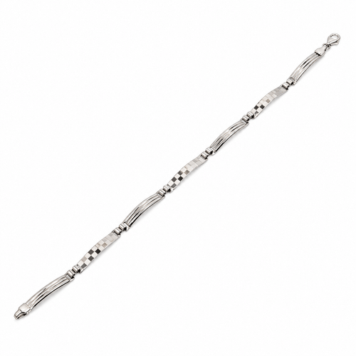 Bracelet Bracelet à plaques en or blanc 18 carats 58 Facettes 12335176