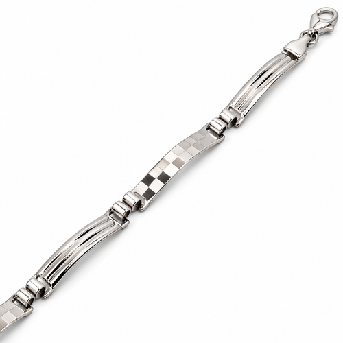 Bracelet Bracelet à plaques en or blanc 18 carats 58 Facettes 12335176