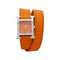 Montre Hermès - Montre Heure H pour femme en acier, cadran orange 58 Facettes 35997