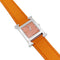 Montre Hermès - Montre Heure H pour femme en acier, cadran orange 58 Facettes 35997