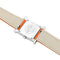 Montre Hermès - Montre Heure H pour femme en acier, cadran orange 58 Facettes 35997