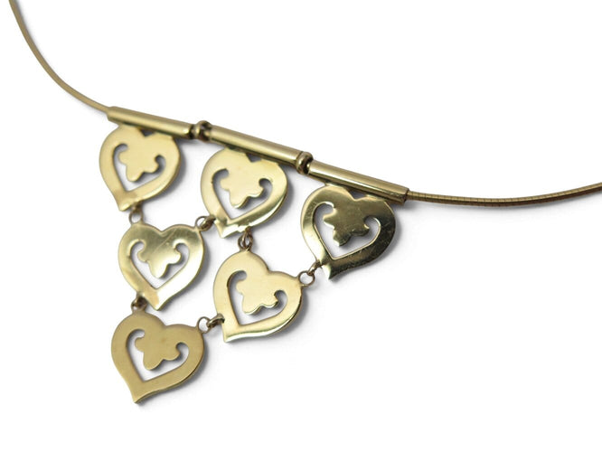Collier O.J. Perrin - Collier Légendes à 6 cœurs en or jaune 18k 58 Facettes 277372