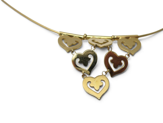 Collier O.J. Perrin - Collier Légendes à 6 cœurs en or jaune 18k 58 Facettes 277372