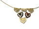 Collier O.J. Perrin - Collier Légendes à 6 cœurs en or jaune 18k 58 Facettes 277372