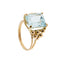 Bague 57 Bague vintage en or rose 18 ct avec aigue-marine 6,50 ct 58 Facettes 28613