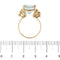 Bague 57 Bague vintage en or rose 18 ct avec aigue-marine 6,50 ct 58 Facettes 28613