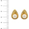 Boucles d'oreilles Boucles d’oreilles goutte en or jaune 18 ct, perles et diamants 58 Facettes 20795