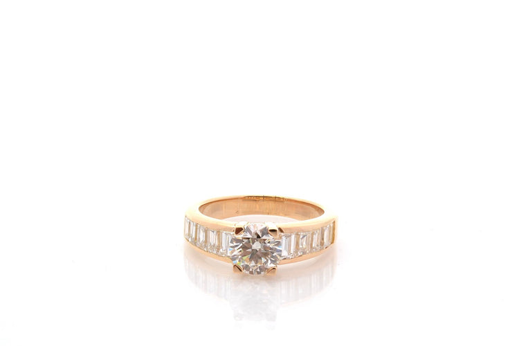 Bague 52 Bague - Diamant 1,16 ct J/VS1 en or 18 carats 58 Facettes 27411