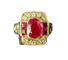Bague 53.5 Bague en or blanc 18 carats, rubis birman 1,20 ct, diamants, certificat ALGT 58 Facettes Bague 230901