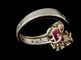 Bague 53.5 Bague en or blanc 18 carats, rubis birman 1,20 ct, diamants, certificat ALGT 58 Facettes Bague 230901