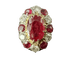 Bague 53 Bague marguerite en or jaune et blanc 18 carats avec rubis naturel certifié ALGT 58 Facettes 230902