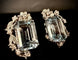 Boucles d'oreilles Boucles d’oreilles en platine, aigues-marines taille émeraude et diamants 58 Facettes boucles 230915