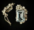 Boucles d'oreilles Boucles d’oreilles en platine, aigues-marines taille émeraude et diamants 58 Facettes boucles 230915