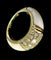 Bague 51 Bague dôme en or jaune 14 carats, corail blanc crème et diamants 58 Facettes bague 230909