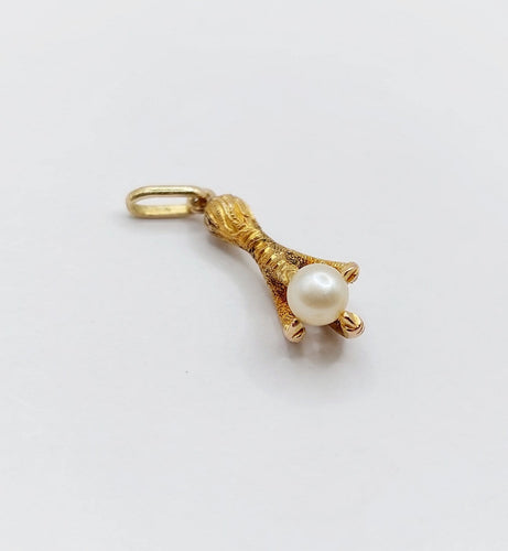 Pendentif Pendentif serre d’aigle en or 18k avec perle, vers 1900 58 Facettes A07802
