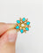 Pendentif Pendentif fleur victorien en or 18k, perle, turquoises et diamants taille rose (vers 1890) 58 Facettes A07506
