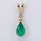 Pendentif Pendentif goutte en or jaune 14 kt, émeraude de Zambie et diamant 58 Facettes P0013