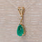 Pendentif Pendentif goutte en or jaune 14 kt, émeraude de Zambie et diamant 58 Facettes P0013